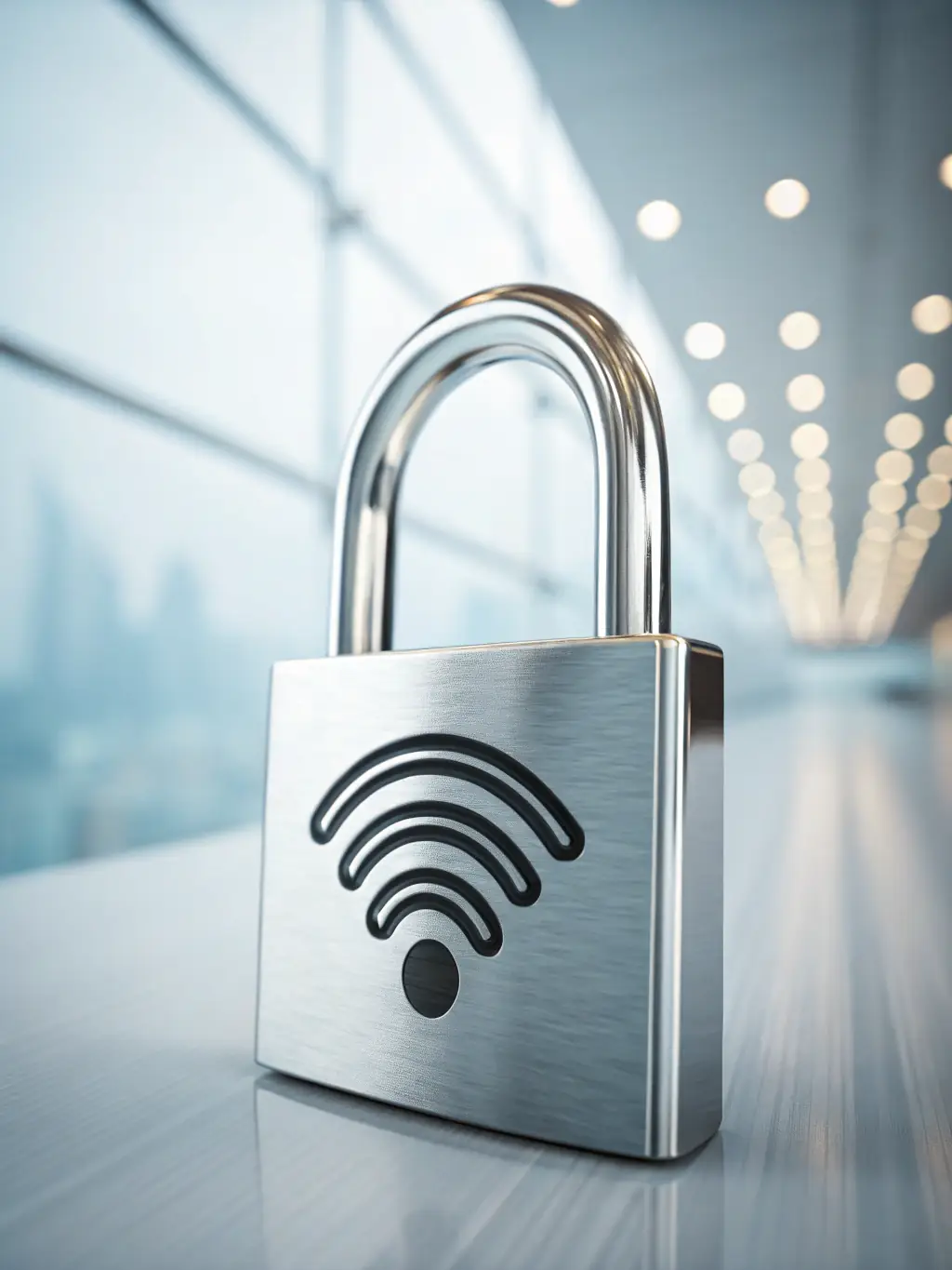 A digital lock icon superimposed on a network diagram, representing enhanced security through advanced cybersecurity solutions.